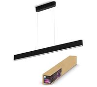 Suspension LED - métal - linéaire - moderne - noir - salle à manger