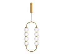 Suspension LED Métal Verre Or Salon L:27,8 Cm 3000 K Lampe Moderne