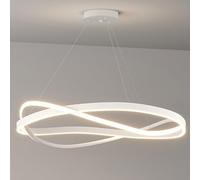 Suspension LED Moderne à intensité Variable, Lustre Rond Ajustable, plafonnier créatif pour Salle à Manger et Couloir, Design élégant, éclairage écoénergétique, beauté au Rendez-Vous