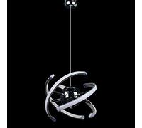 Suspension LED moderne pour salon, lampe de cuisine réglable 26 W, suspension sphérique chromée, peut éclairer la salle à manger, la chambre et le couloir