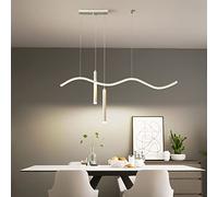 Suspension LED moderne pour table à manger, éclairage de table à manger, spots à intensité variable, lustre design, plafonnier moderne pour cuisine, hauteur réglable avec télécommande, éclairage de