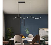 Suspension LED moderne pour table à manger, éclairage de table à manger, spots à intensité variable, lustre design, plafonnier moderne pour cuisine, hauteur réglable avec télécommande, éclairage de