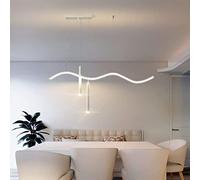 Suspension LED moderne pour table à manger, éclairage de table à manger, spots à intensité variable, lustre design, plafonnier moderne pour cuisine, hauteur réglable avec télécommande, éclairage de