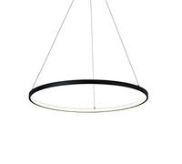 Suspension LED Moderne réglable 63 W, Lustre Rond avec 1 Anneau, Lampe Suspendue à intensité Variable pour Salle à Manger, Salon, Bar, café, plafonnier élégant