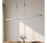 Suspension LED Myron Lucande, dimmable, gris, Salon / Salle à manger, Aluminium, Moderne