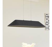 Suspension LED Naelle Lucande, dimmable, noir, Salon / Salle à manger, Textile / Tissu / Soie, Moderne