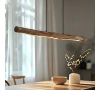 Suspension LED Nekala Lindby, dimmable, noir, Salon / Salle à manger, Bois, Scandinave