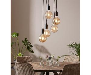 Suspension Led noire ronde 5 sources lumineuses - Markslöjd - Sky