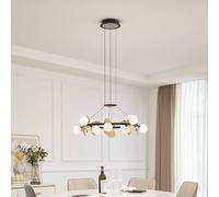 Suspension LED Pallo Lucande, dimmable, noir, Salon / Salle à manger, Métal, Moderne