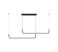 Suspension LED plafonnier aluminium noir L 152,5 cm