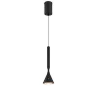 Suspension LED, plafonnier, lampe suspendue, noir mat, variateur tactile, fonctionne sur piles, H 210 cm