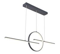 Suspension LED pour cuisine avec télécommande, gris métallisé, L 124 cm