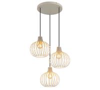 Suspension LED pour salle à manger, hauteur réglable, beige, H 120 cm