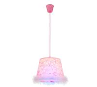 Suspension LED RGB pour chambre d'enfant Plafonnier Abat-jour textile Lampe à suspendre pour enfant, 1x E27 LED dimmable avec télécommande