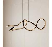 Suspension LED Rodado Lucande, noir, Salon / Salle à manger, Aluminium, Moderne