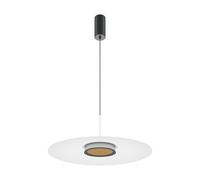 Suspension LED Ronde D: 50 Cm En Noir Blanc Or 3000 K Lampe De Cuisine
