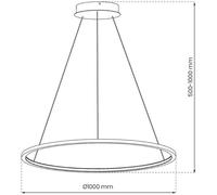 Suspension LED Saturno Milagro Lighting, doré, Salon / Salle à manger, Aluminium, Moderne