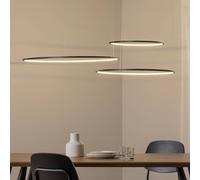 Suspension LED Saturno Milagro Lighting, noir, Salon / Salle à manger, Métal, Moderne