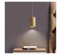 Suspension LED Style Europe du Nord, Lampe en Bois Massif Noir, Petite Lampe d'intérieur, éclairage Moderne et créatif, Couleur Bois.