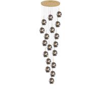 Suspension LED surdimensionnée pour escalier, luminaires Suspendus créatifs, lustres à Longueur réglable, plafonniers Modernes pour Villas et Cages d'escalier (Taille : 18 Boules, Couleur :
