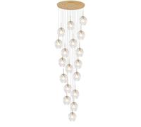 Suspension LED surdimensionnée pour escalier, luminaires Suspendus créatifs, lustres à Longueur réglable, plafonniers Modernes pour Villas et Cages d'escalier (Taille : 18 Boules, Couleur :