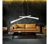 Suspension LED table à manger suspension argent moderne Lampe de table à manger suspension LED Moderne, 2x 12,5W 2x 900 lm blanc chaud, LxH 120x150 cm