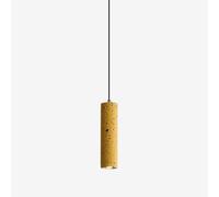 Suspension Led Tubulaire Longue, Style Industriel Vintage, Mini Cylindre, 3 W, 3000 K, Cordon Réglable, Éclairage Moderne Pour Îlot de Cuisine En Béton, Intérieur Réglable./Couleur Jaune/H25Cm