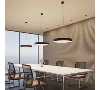 Suspension LED Vanida Arcchio, dimmable, noir, Cuisine, Aluminium, Moderne