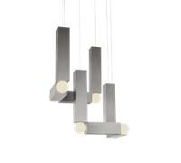 Suspension Lee Broom Vesper Duo avec Rosette en Argent Brossé