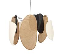 Suspension lin et jute Almeria beige, noir et marron Ostaria