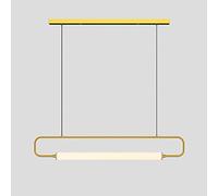 Suspension linéaire à Anneau Long, Lampe Suspendue Ultra-Fine en métal avec Abat-Jour en Acrylique, LED Moderne - 3000 K, éclairage décoratif pour Restaurant