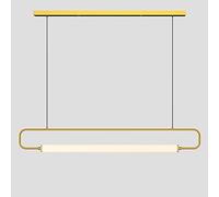 Suspension linéaire à Anneau Long, Lampe Suspendue Ultra-Fine en métal avec Abat-Jour en Acrylique, LED Moderne - 3000 K, éclairage décoratif pour Restaurant