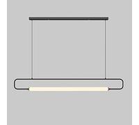Suspension linéaire à Anneau Long, Lampe Suspendue Ultra-Fine en métal avec Abat-Jour en Acrylique, LED Moderne - 3000 K, éclairage décoratif pour Restaurant