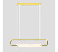 Suspension linéaire à Anneau Long, Lampe Suspendue Ultra-Fine en métal avec Abat-Jour en Acrylique, LED Moderne - 3000 K, éclairage décoratif pour Restaurant