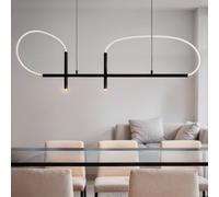 Suspension Led 46w Métal Et Silicone Ginnie Noir
