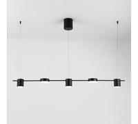 Suspension linéaire LED dorée for îlot de cuisine, 3/5 lampes, longue bande moderne(Dark,5 light)