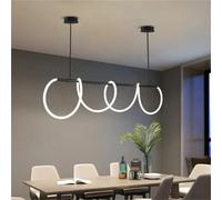 Suspension linéaire LED ondulée de style nordique, ambiance chaleureuse
