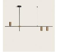 LEDKIA LIGHTING Suspension Linéaire Métal Auzoa Doré GU10