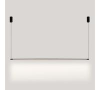 Suspension Linéaire Minimaliste Moderne - Lustre LED Suspendu à 3 Températures De Couleur, Hauteur Réglable pour Salle à Manger, Cuisine, îlot, Salon, Couloir, Black, XL