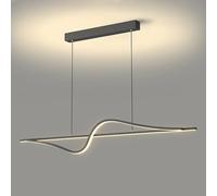 Suspension linéaire Moderne avec télécommande, intensité Variable, 3 Modes de Couleur et luminosité, luminaire de Salle à Manger Anti-Scintillement pour Cuisine et Salle à Manger (100 cm/39,4")