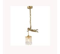 Suspension Little Angel, Lampe Suspendue rétro en Laiton avec Accessoires en Cristal, luminaires E27, Lampes suspendues Simples et créatives pour Chevet, Couloir, entrée