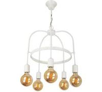 Suspension Llandudno 78 x 43 x 43 cm 5 x E27 blanc [lux.pro] Blanc G