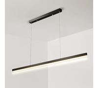 Suspension Longue Bande en métal, Lampe LED Moderne, linéaire Noire, Lampes suspendues Ultra-Fines pour Salle à Manger, luminaires Nordiques Simples pour îlot de Cuisine