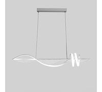 Suspension Longue Bande, Lampe Suspendue linéaire en métal avec Abat-Jour en Acrylique, LED Moderne, Lampes suspendues Ultra-Fines en Aluminium, Lampes suspendues minimalistes Nordiques