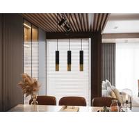 Suspension LOOPEZ 3L GU10 LED Moderne Loft BOHO Design Couloir -Noir/d'Or