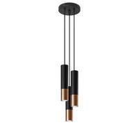 Suspension LOOPEZ 3P noir/cuivre