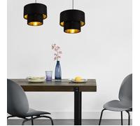 Suspension Lopar E27 Diamètre 30 cm Noir Doré