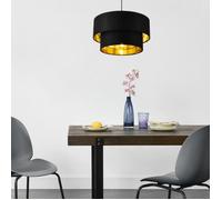 Suspension Lopar E27 Diamètre 40 cm Noir Doré