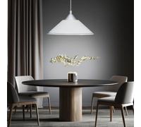 Suspension Luminaire Abat-Jour Lampe Suspendue Verre Rief Blanc E27 D 30 Cm