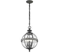 Suspension Luminaire Antique Boule en Verre Parasol Ø30 ,5cm IP44 Vintage Design